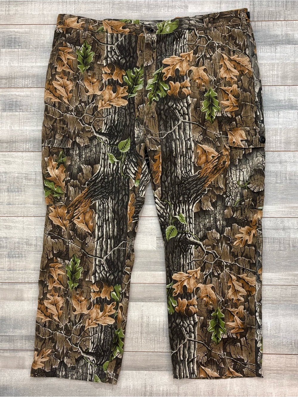 Vintage Commander Cargo Pants 2XL Short Camo TreBark Lynch SuperFlauge USA 90s